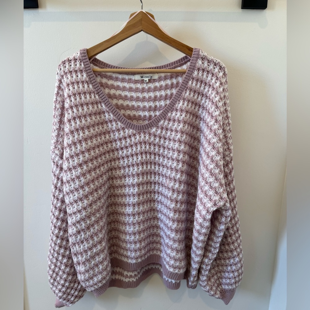 Purple stripped oversized sweater